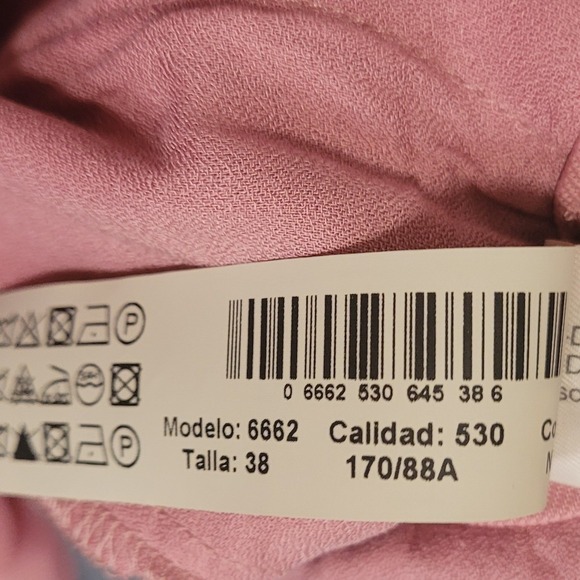 Massimo Dutti Pink Jumpsuit 6 NWT Viscose Twill Wide Leg Sculptural Tie Back - Picture 9 of 9